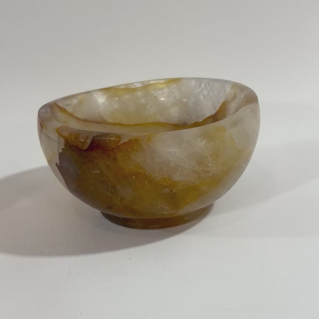 Golden Healer polished Crystal bowl. Free express shipping. Shop online from ASH&STONE crystal shop Auckland NZ. AfterPay available.