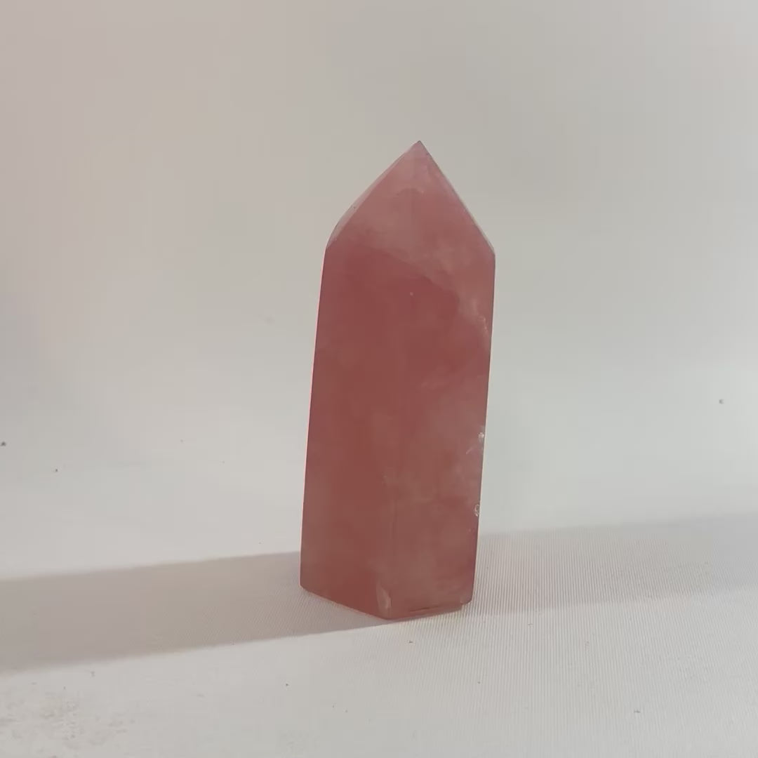 Rose Quartz Crystal Tower | ASH & STONE. Premium online crystals. NZ Free express shipping 