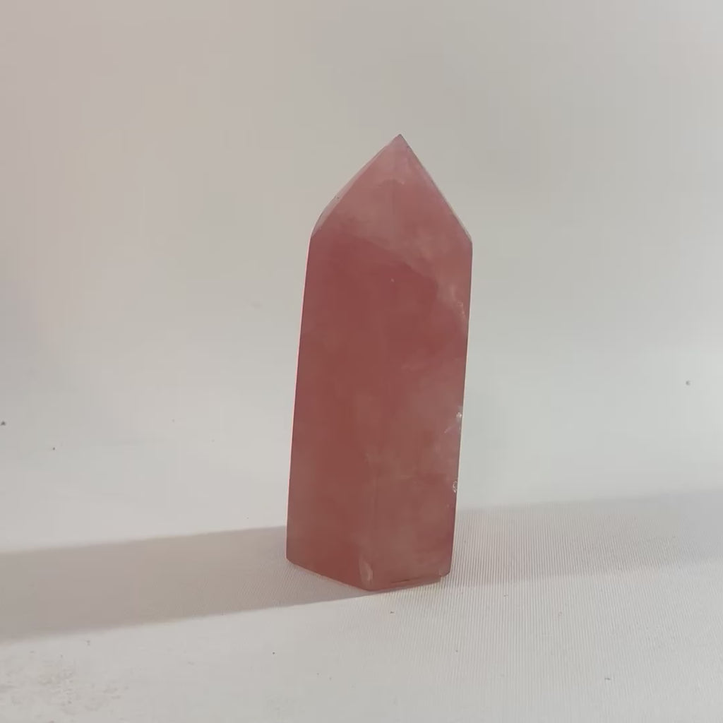 Rose Quartz Crystal Tower | ASH & STONE. Premium online crystals. NZ Free express shipping 