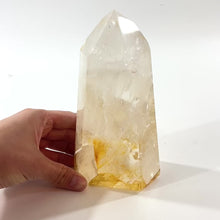 Load and play video in Gallery viewer, Large golden healer in quartz polished crystal tower 1.64kg | ASH&amp;STONE Crystal Shop Auckland NZ
