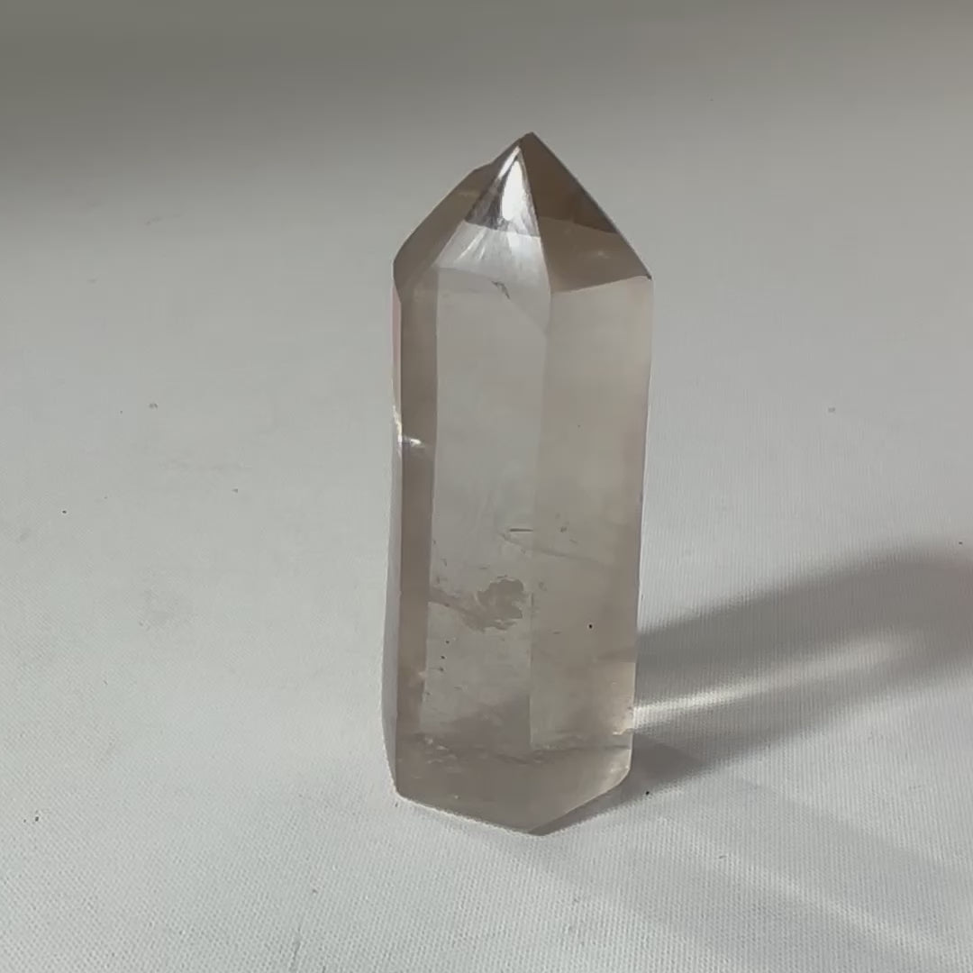 Clear Quartz Tower - chipped point. 