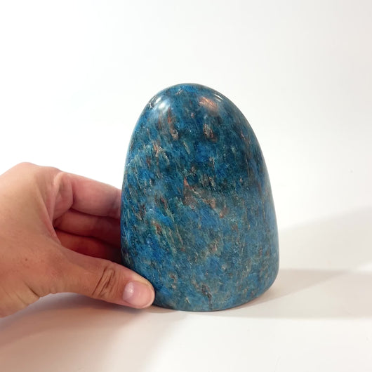 Blue apatite polished crystal free form 1kg | ASH&STONE Crystals Shop Auckland NZ