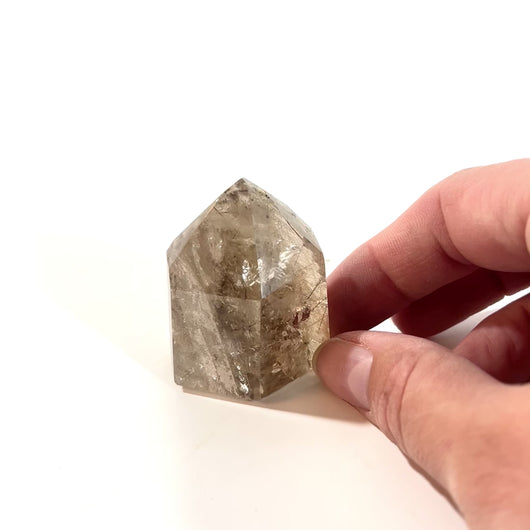 Lodolite polished crystal point | ASH&STONE Crystals Shop Auckland NZ