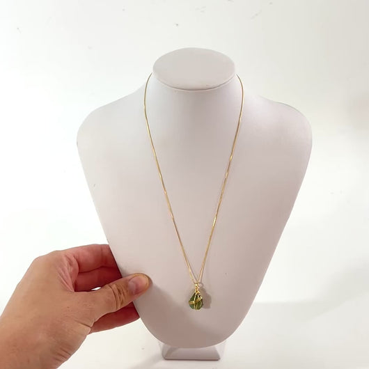 NZ-made genuine moldavite pendant necklace (extremely rare) | ASH&STONE Crystal Jewellery Shop Auckland NZ