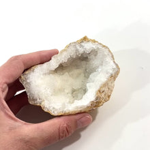 Load and play video in Gallery viewer, Clear quartz crystal geode half | ASH&amp;STONE Crystal Shop Auckland NZ
