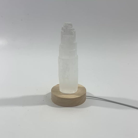 Medium Selenite crystal tower lamp | | ASH&STONE Crystals Shop Auckland NZ