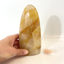 Load and play video in Gallery viewer, Golden healer polished crystal free form 1.06kg | ASH&amp;STONE Crystals Shop Auckland NZ
