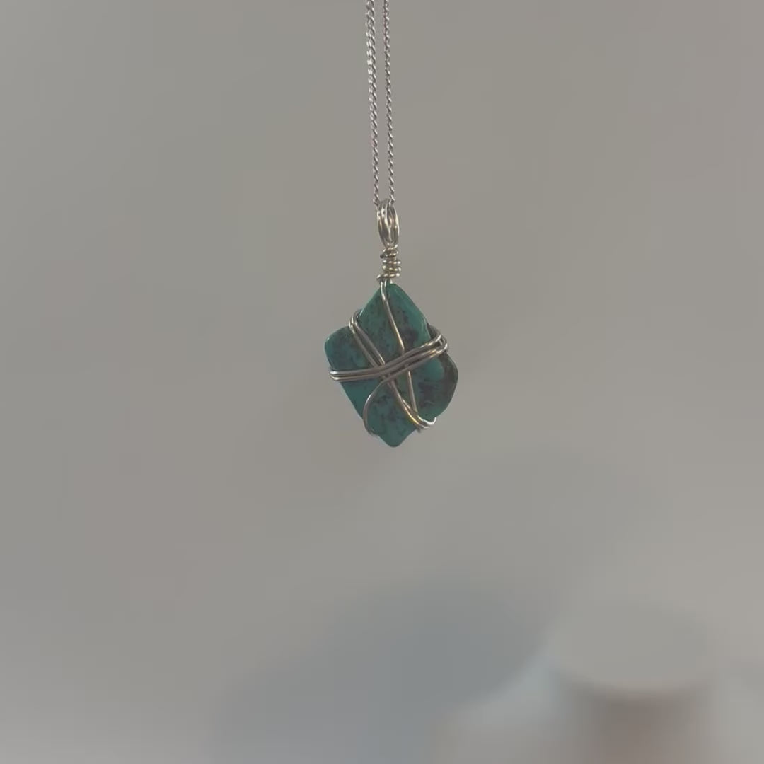 Turquoise Necklace Sterling silver | ASH & STONE Crystal necklaces. Free express shipping. 