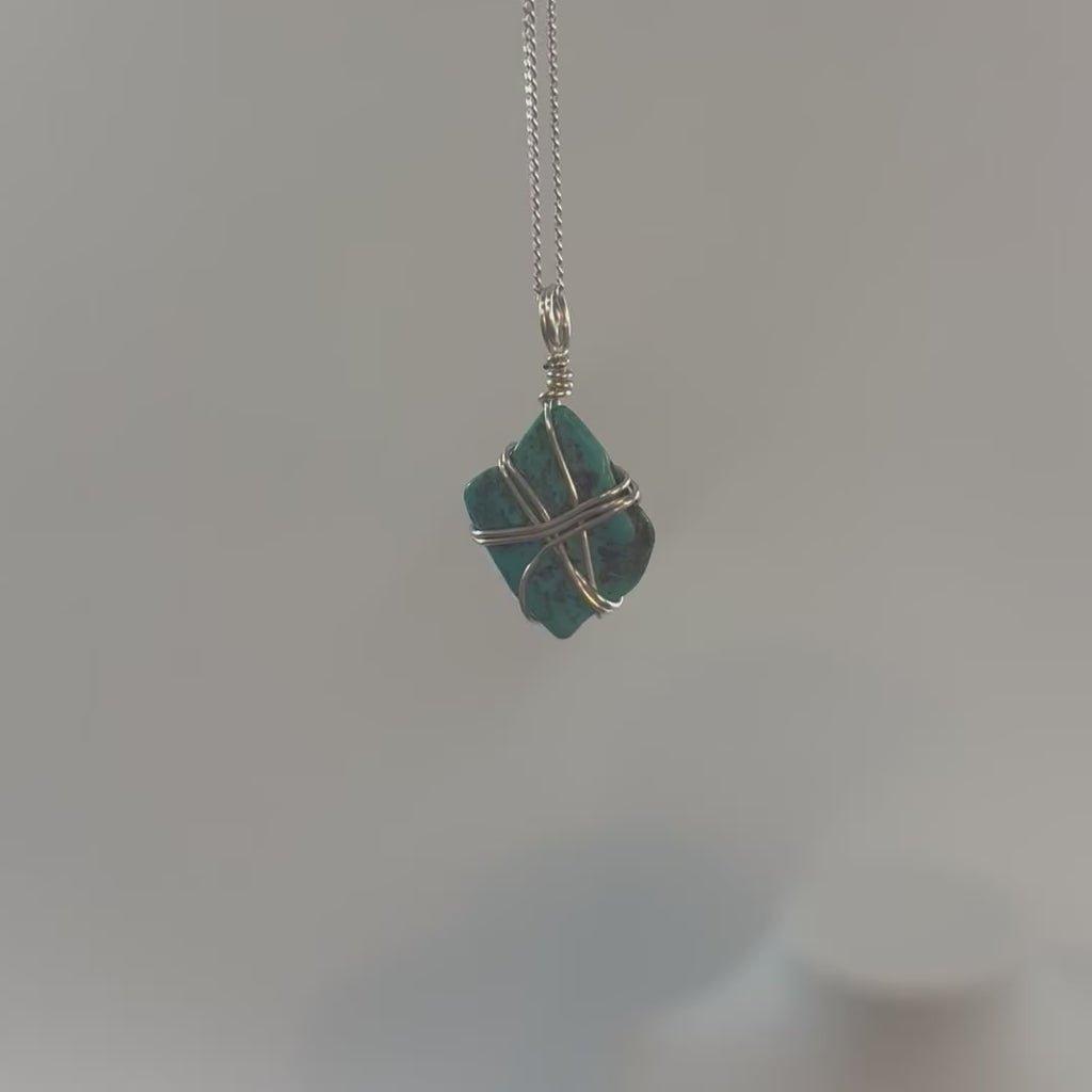 Turquoise Necklace Sterling silver | ASH & STONE Crystal necklaces. Free express shipping. 