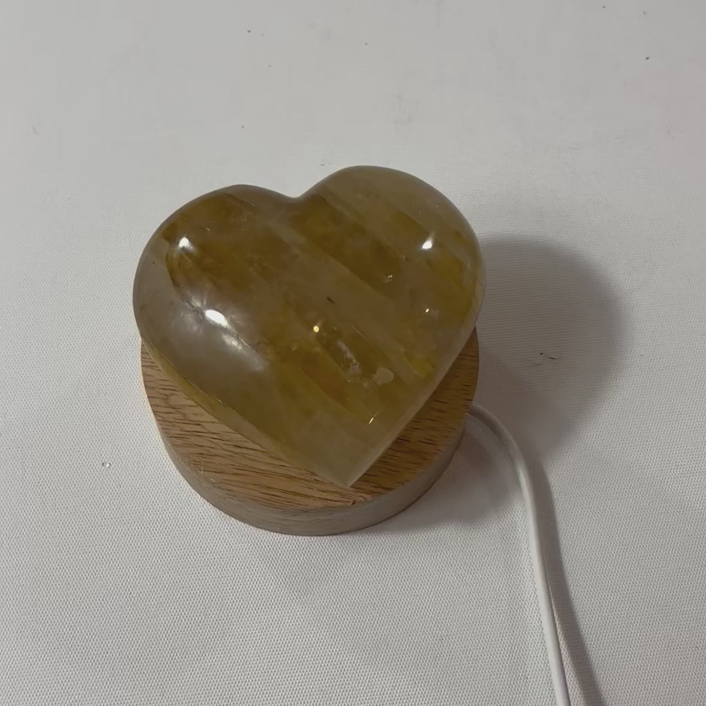 Golden Healer Crystal Heart Lamp. Free express shipping. Shop online from ASH&STONE Crystal Shop Auckland NZ. AfterPay available. 