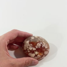 Load and play video in Gallery viewer, Large flower agate polished crystal galet | ASH&amp;STONE Crystal Shop Auckland NZ
