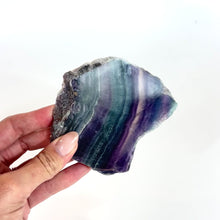 Load and play video in Gallery viewer, Fluorite crystal slab | ASH&amp;STONE Crystals Shop Auckland NZ

