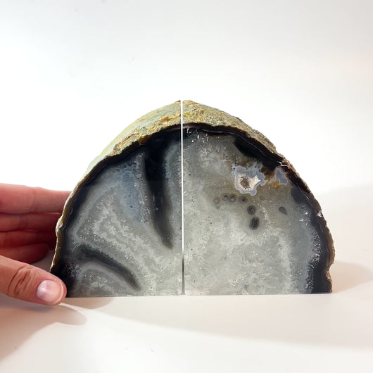 Large agate crystal bookends 2.9kg | ASH&STONE Crystals Shop Auckland NZ