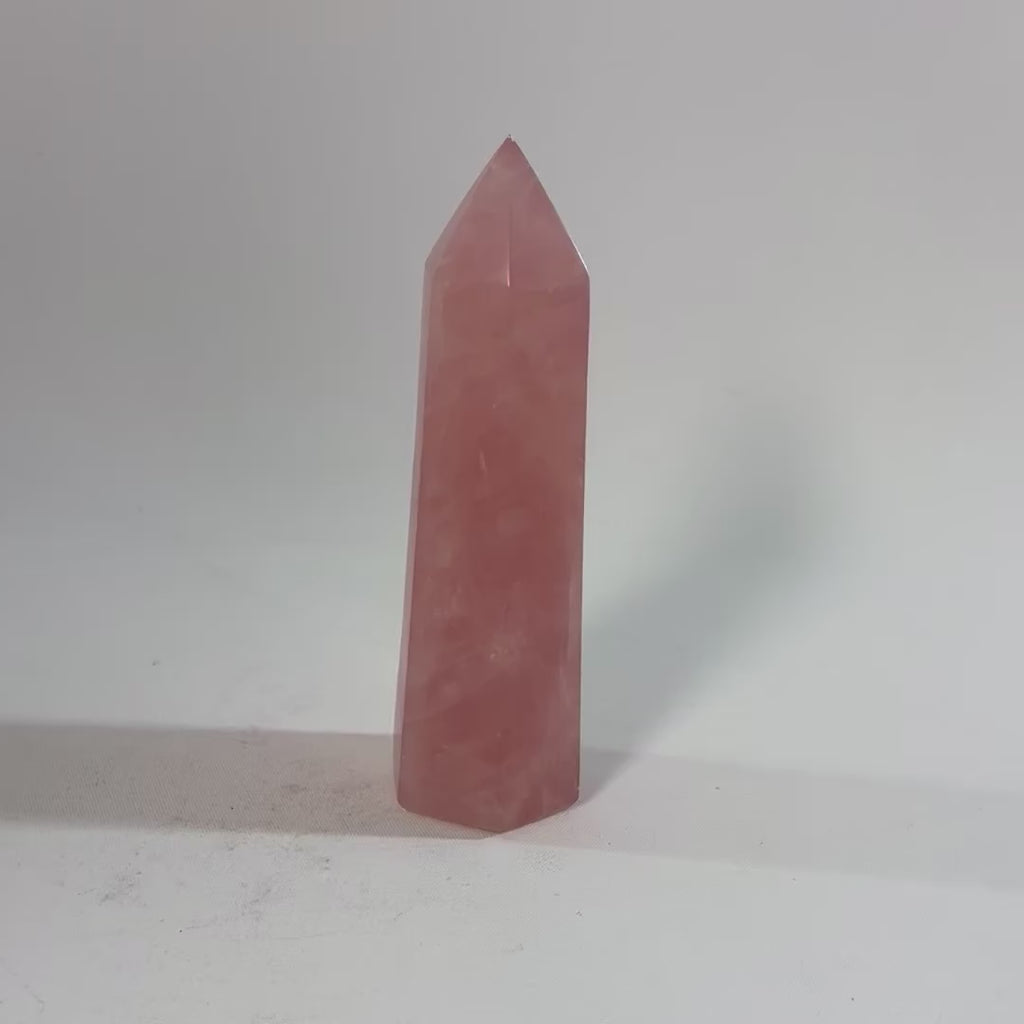 Rose Quartz Crystal Tower | ASH & STONE. Premium online crystals. NZ Free express shipping 