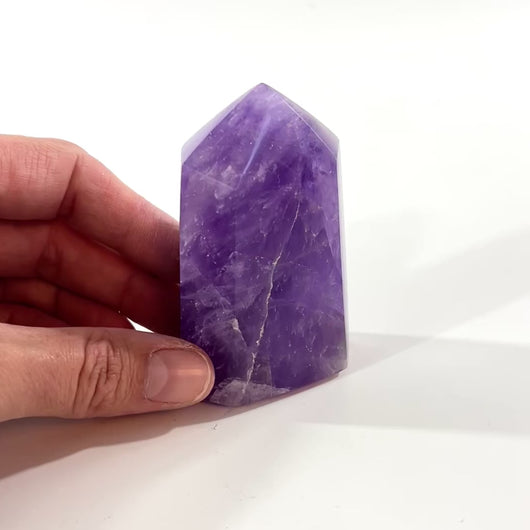 Amethyst polished crystal generator | ASH&STONE Crystal Shop Auckland NZ