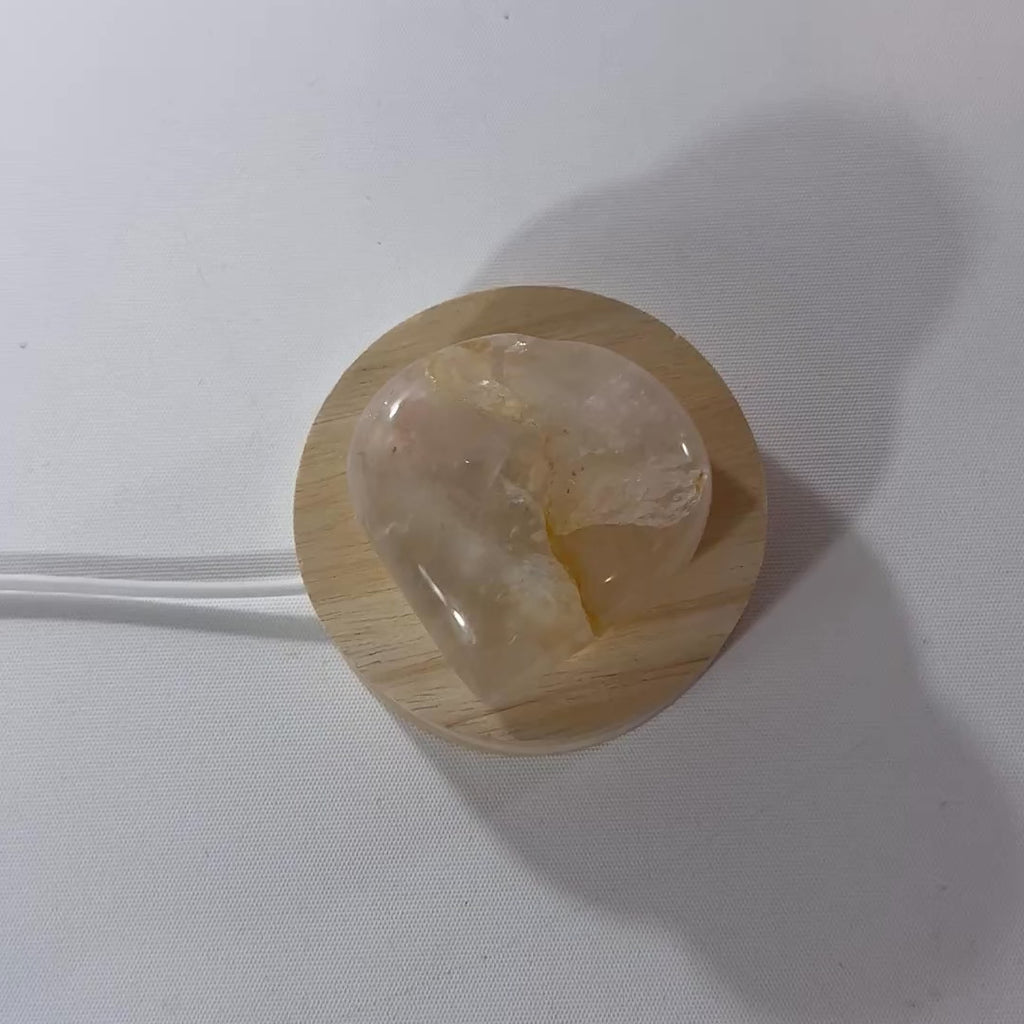 Clear quartz heart crystal lamp | ASH&STONE Crystal Shop Auckland NZ