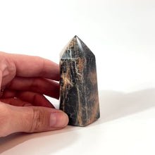 Load and play video in Gallery viewer, Black moonstone polished crystal generator | ASH&amp;STONE Crystals Shop Auckland NZ
