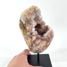 Load and play video in Gallery viewer, Pink amethyst polished crystal druzy cave on stand 2kg | ASH&amp;STONE Crystal Shop Auckland NZ
