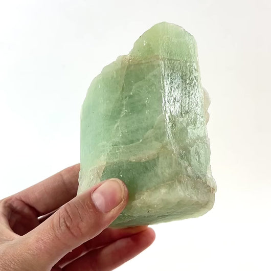 Raw aquamarine crystal with cut base | ASH&STONE Crystal Shop Auckland NZ