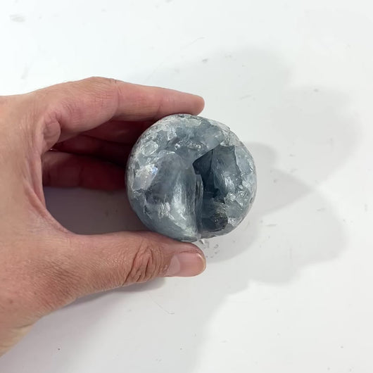 Celestite crystal sphere | ASH&STONE Crystal Shop Auckland NZ