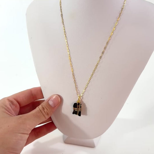 NZ-made elite shungite crystal pendant necklace | ASH&STONE Crystal Jewellery Shop Auckland NZ