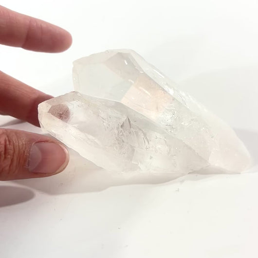 Clear quartz crystal double point | ASH&STONE Crystal Shop Auckland NZ