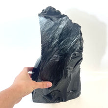 Load and play video in Gallery viewer, Large black obsidian tower 9.7kg | ASH&amp;STONE Crystals Shop Auckland NZ
