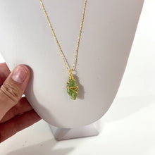 Load and play video in Gallery viewer, Bespoke NZ-made green kyanite crystal pendant necklace | ASH&amp;STONE Crystal Jewellery Shop Auckland NZ
