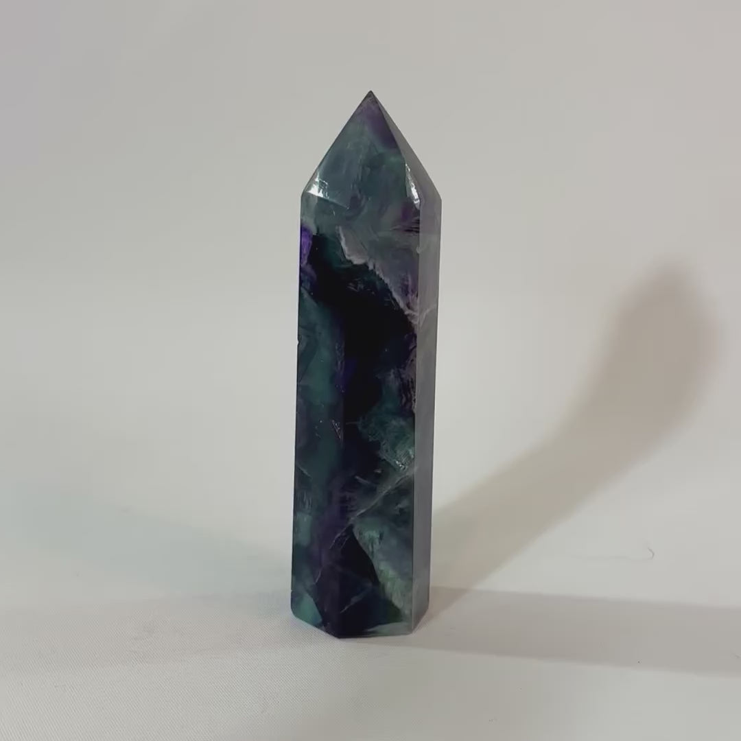 Rainbow Fluorite Tower | ASH & STONE Premium online crystals. Free express shipping. 
