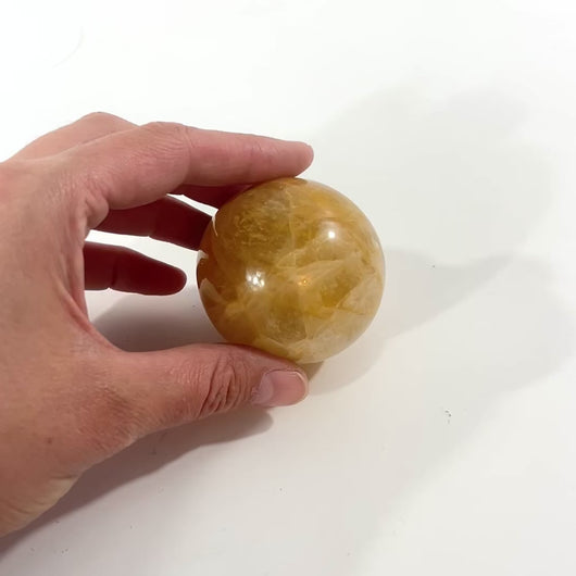 Golden healer crystal sphere | ASH&STONE Crystal Shop Auckland NZ