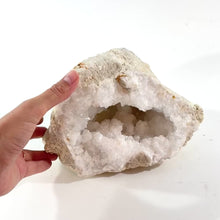 Load and play video in Gallery viewer, Large clear quartz crystal geode half 5.6kg | ASH&amp;STONE Crystal Shop Auckland NZ
