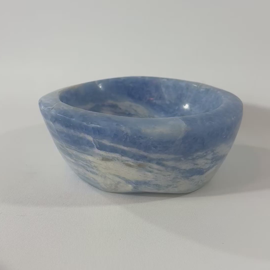 Blue Calcite Bowl | ASH & STONE premium online crystals. Free express shipping NZ. 