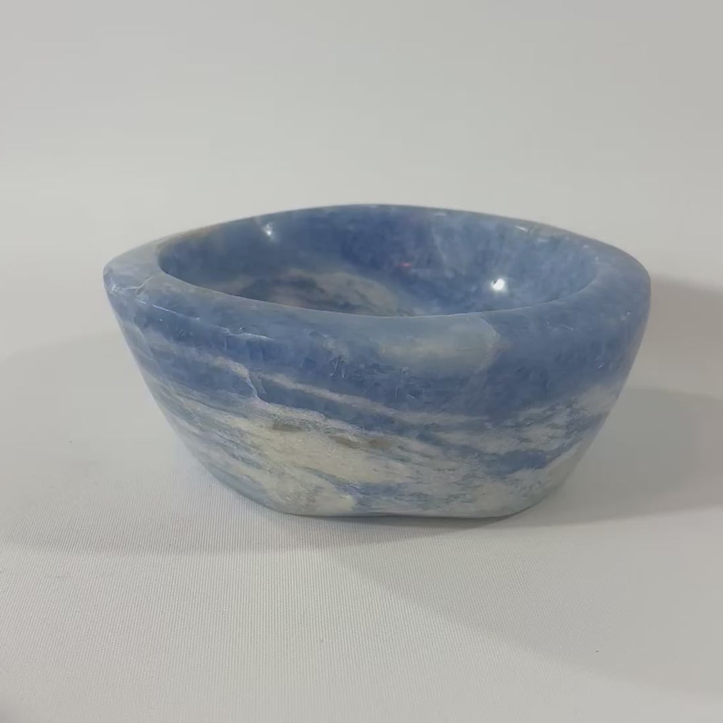 Blue Calcite Bowl | ASH & STONE premium online crystals. Free express shipping NZ. 