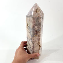 Load and play video in Gallery viewer, Large flower agate polished crystal tower 3.55kg | ASH&amp;STONE Crystal Shop Auckland NZ
