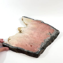 Load and play video in Gallery viewer, Large pink amethyst crystal slab on stand 5.43kg | ASH&amp;STONE Crystal Shop Auckland NZ
