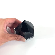 Load and play video in Gallery viewer, Black obsidian raw chunk with top point | ASH&amp;STONE Crystals Shop Auckland NZ
