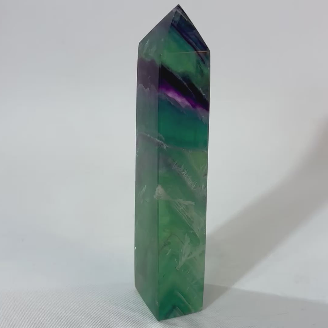 Rainbow Fluorite Tower | ASH & STONE Premium online crystals. Free express shipping. 