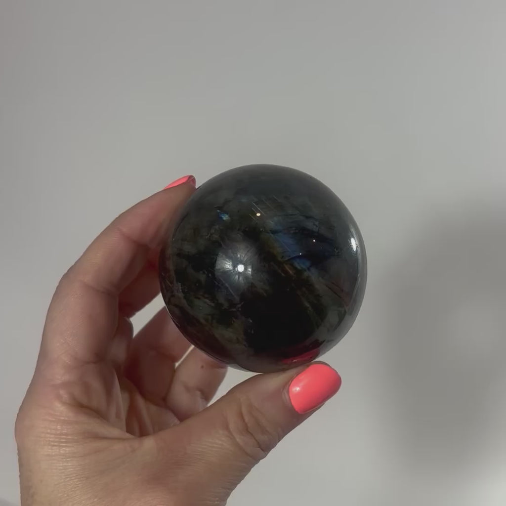 Labradorite Sphere Crystal | ASH & STONE. Premium online crystals. Free shipping NZ. 