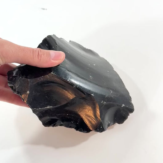 Black obsidian chunk | ASH&STONE Crystal Shop Auckland NZ