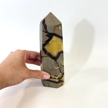 Load and play video in Gallery viewer, Large septarian crystal tower 1.02kg | ASH&amp;STONE Crystals Shop Auckland NZ

