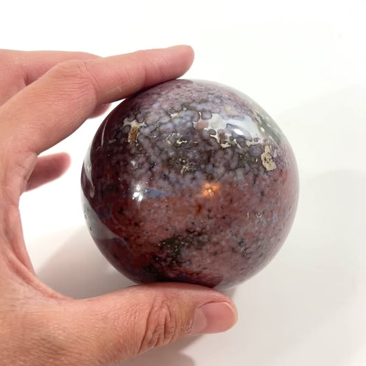 Ocean jasper polished crystal sphere | ASH&STONE Crystal Shop Auckland NZ