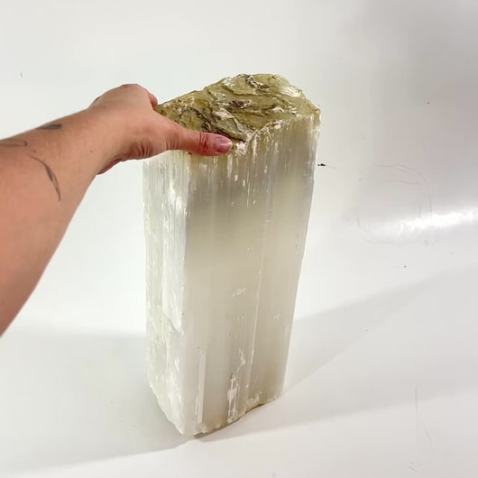 Large raw selenite crystal 15.4kg | ASH&STONE Crystal Shop Auckland NZ