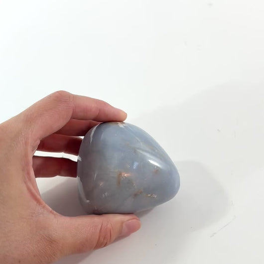 Angelite polished crystal galet | ASH&STONE Crystal Shop Auckland NZ