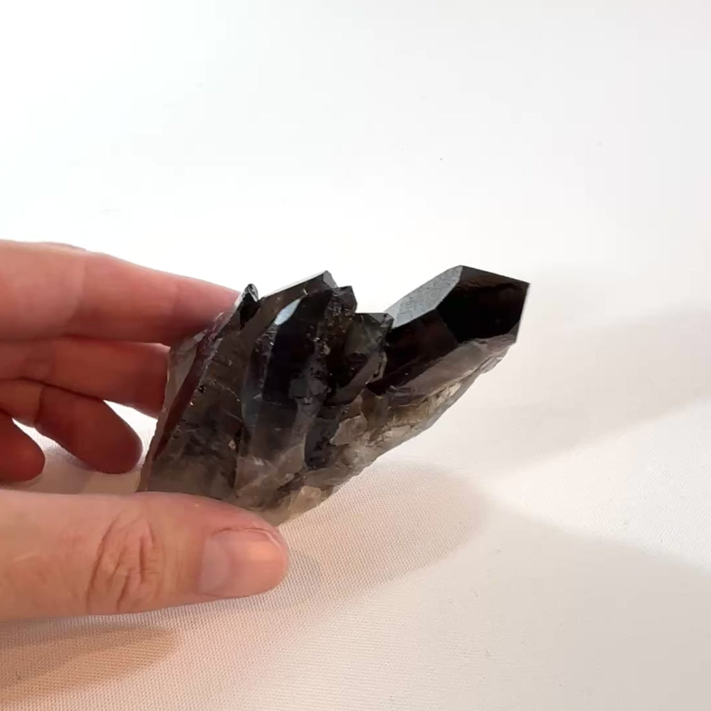 Smoky quartz crystal clustered point | ASH&STONE Crystal Shop Auckland NZ