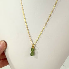 Load and play video in Gallery viewer, NZ-made peridot crystal pendant necklace | ASH&amp;STONE Crystal Shop Auckland NZ
