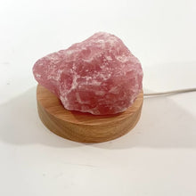 Load and play video in Gallery viewer, Rose quartz crystal on LED lamp base | ASH&amp;STONE Crystal Shop Auckland NZ
