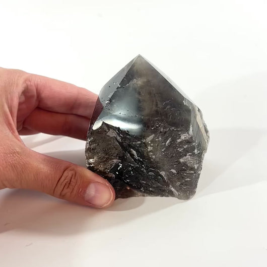 Smoky quartz crystal point | ASH&STONE Crystal Shop Auckland NZ