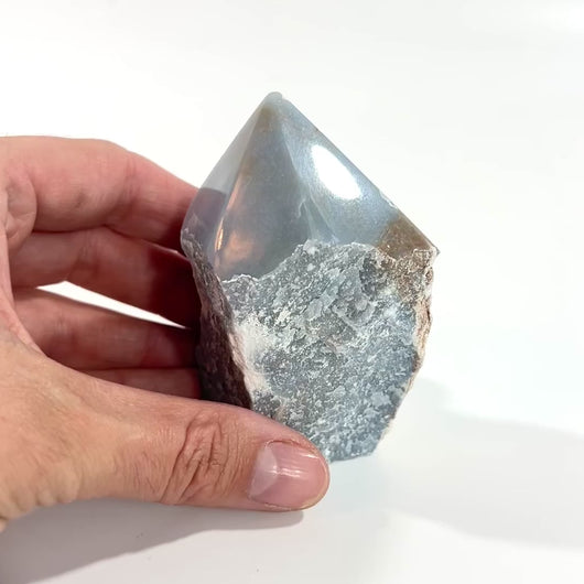 Angelite crystal point | ASH&STONE Crystal Shop Auckland NZ