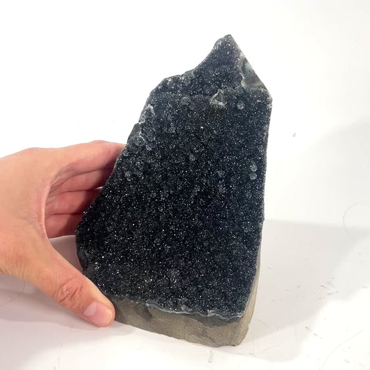 Black amethyst crystal druzy 1.36kg | ASH&STONE Crystal Shop Auckland NZ