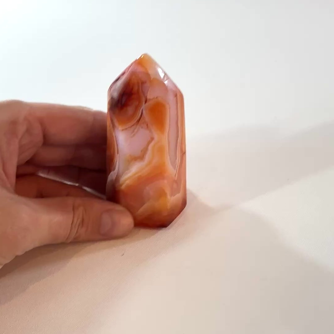 Carnelian polished crystal generator | ASH&STONE Crystal Shop Auckland NZ